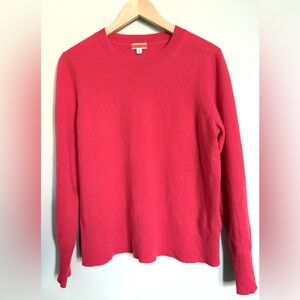 J. Crew Women’s Red Cashmere Crewneck Sweater Sz M